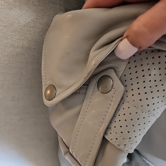Rebecca Minkoff Cropped Moto Jacket Gray - Picture 5 of 7